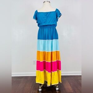 NWT Lane Bryant Colorful Off-Shoulder Maxi Dress